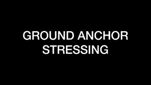 Construction - Ground anchor stressing