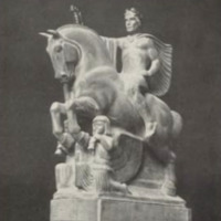 <em>Preisgekröntes modell für ein kriegerdenkmal</em> (Award-winning model for a war memorial), before 1912, by William F. C. Ohly and Ernest Ohly