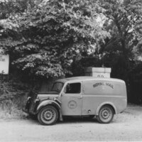 800.0070 Photograph of the Royal Mail van parked outside the Abbey gates at 89 Park Road.jpeg