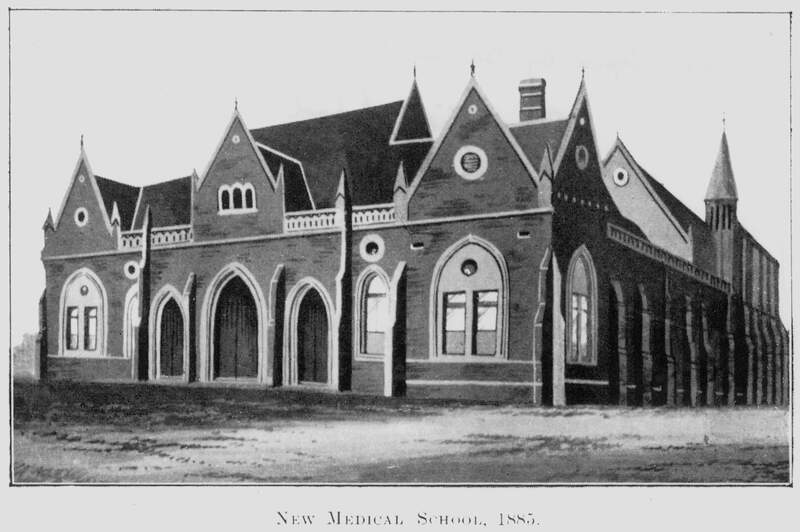 The "New" Medical School, University of Melbourne, in 1885.