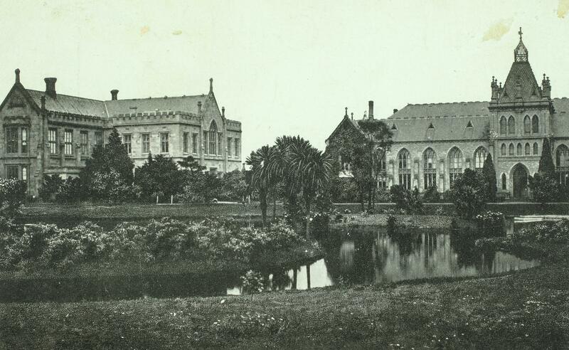 Main Building, Union and Lake, University of Melbourne, circa 1900-1910.