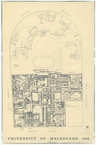 Site Plan of the campus in 1963.