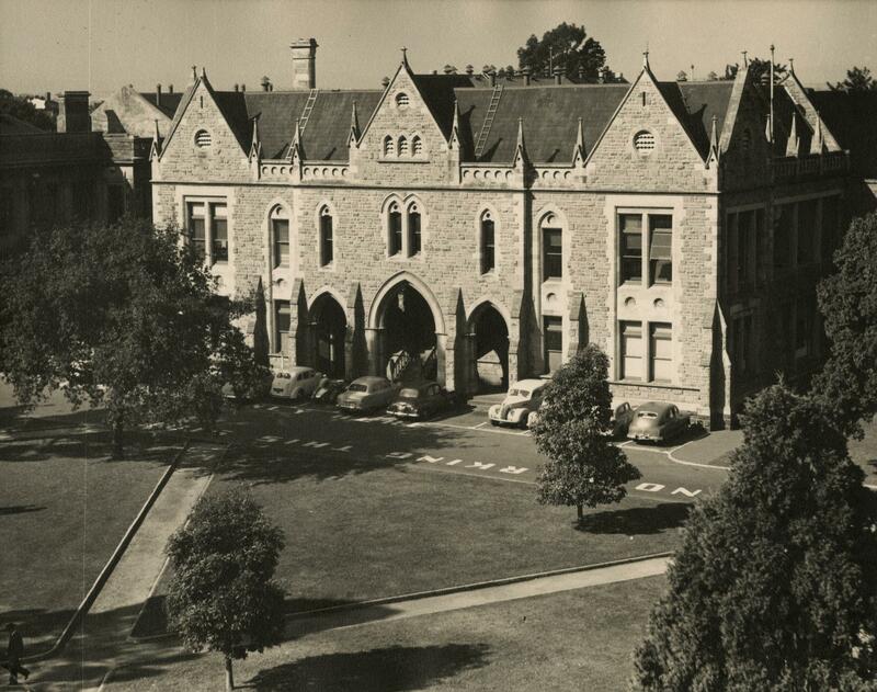 Old Pathology building, University of Melbourne, circa 1955.