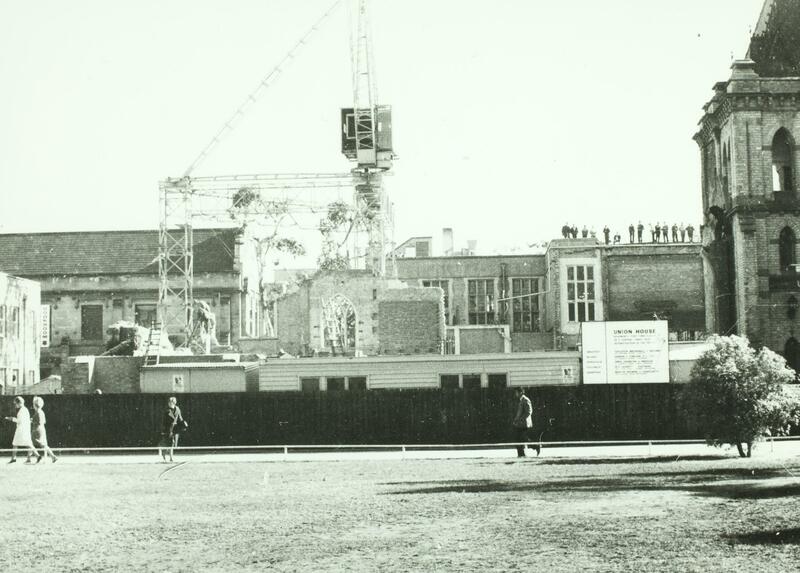 Union House during renovations, University of Melbourne, 1958-1968.