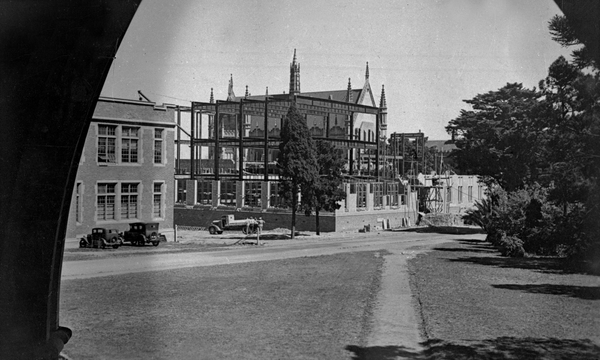 University. Copy negative of view from Old Pathology to New Chemistry, Geology and Wilson Hall.