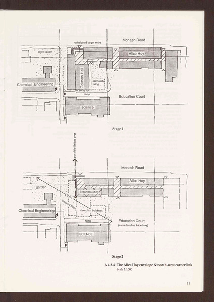 The north- west corner link of the education precinct.