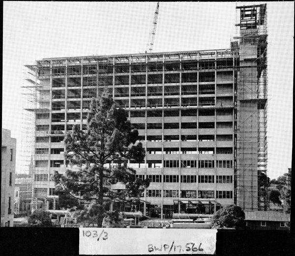 Redmond Barry Building excavations. 1959