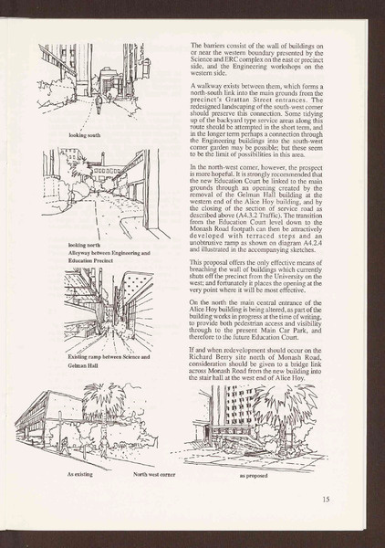 Visualisations of the pedestrian experience between the buildings