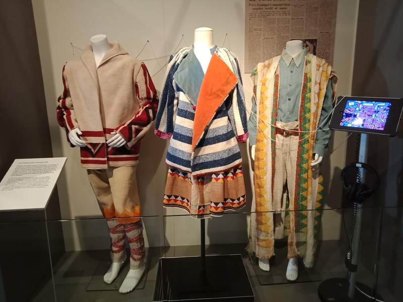 Display of towelling costume from the Grainger Museum Collection, in the exhibition 'Fabric Culture' (2019)