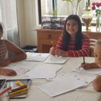 Coronavirus pandemic pressure eased by children's chalk messages and letters of thanks<br />
