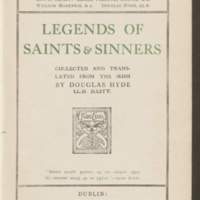 Title page of Legends of Saints and Sinners (Hyde)