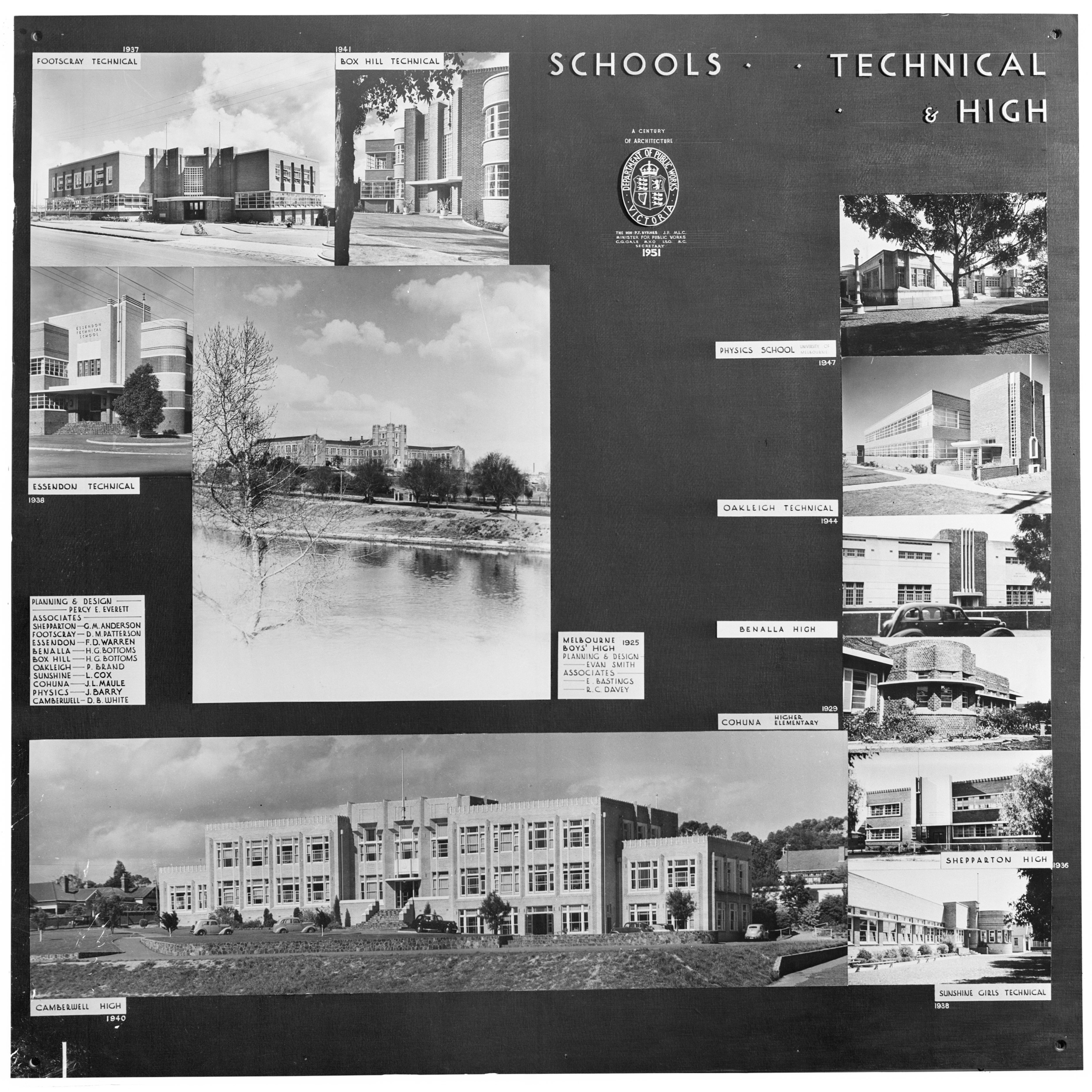 Schools & Technical Highs, including Camberwell High at bottom left